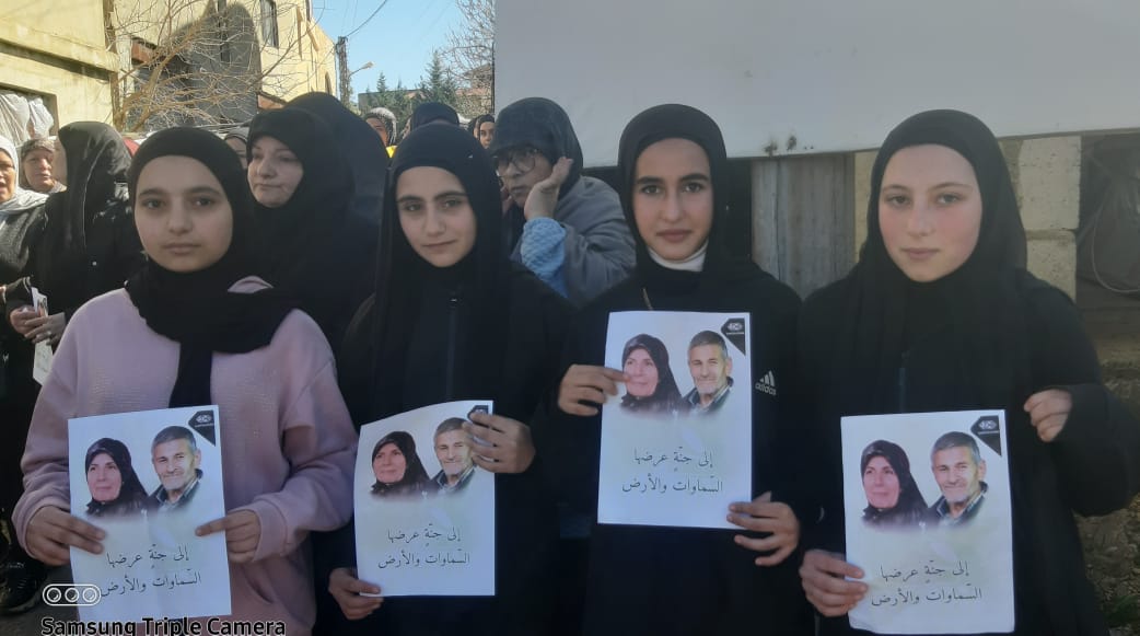 تشييع الشهيدين حسين حمدان وزوجته منار عبادي في كفرا (صور - فيديو)